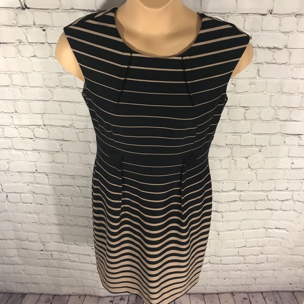Connected Apparel Striped Dress Size 12P Petite - Picture 2 of 8